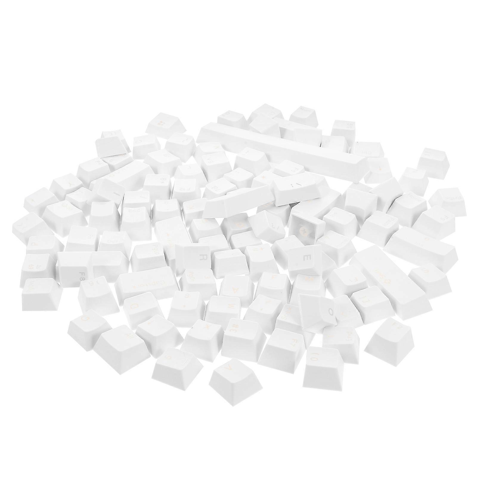 Keycaps for Mechanical Keyboard White Color Character Light Transmission 1 Set