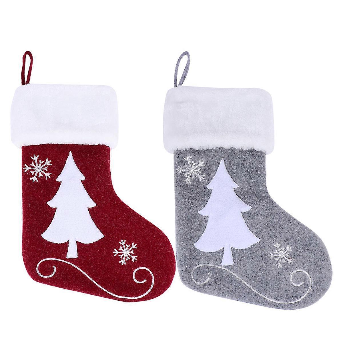 Christmas Stocking present Storage For Holiday Season 2Pcs 36x25cm