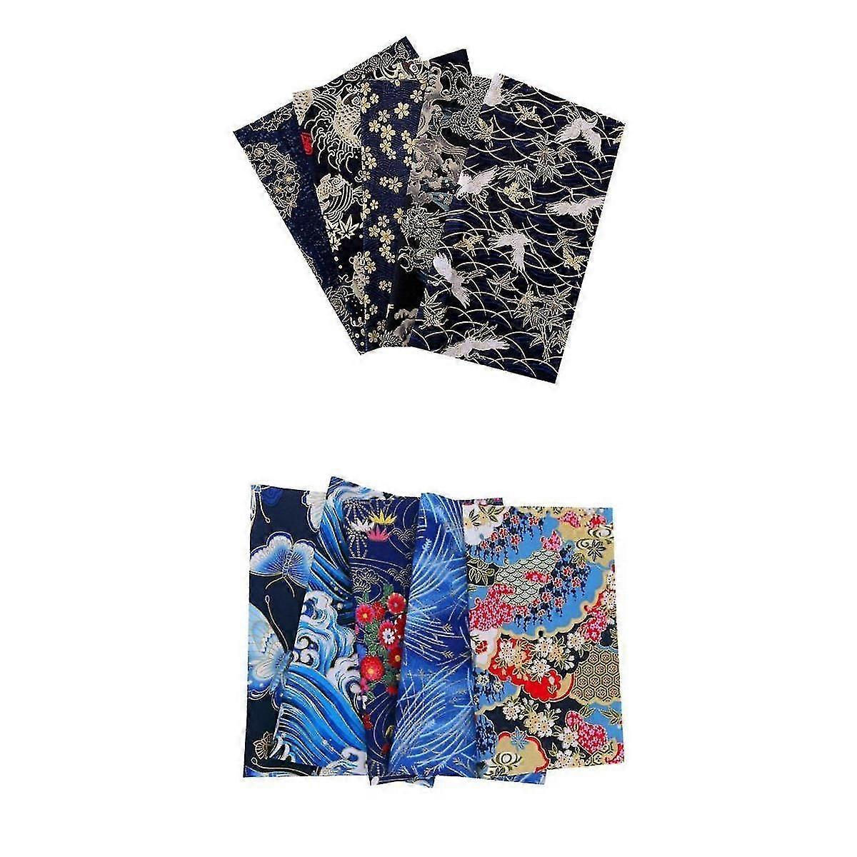 10 Pieces Colorful Cotton Patchwork Sewing Quilting Fabrics Patches Bundle