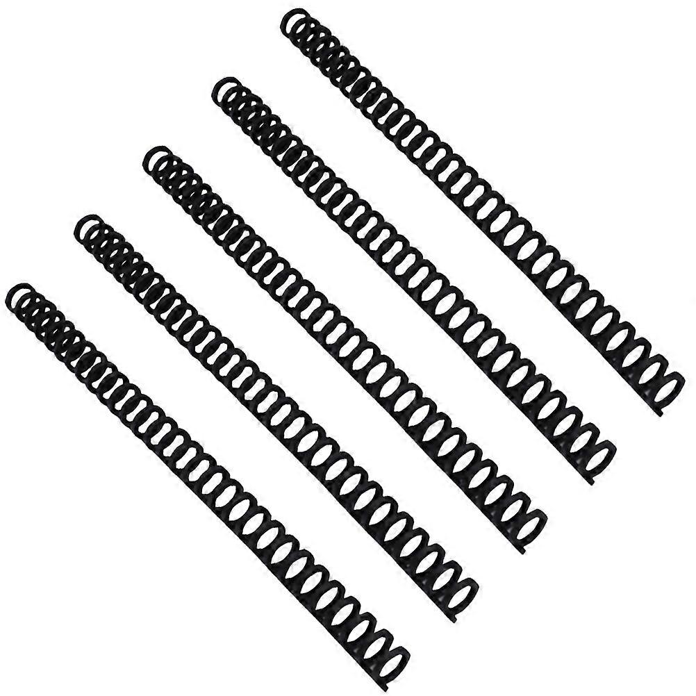 Loose Leaf Binder Hinge Bookbinding Supplies Cuttable Rectangular 30x8x1.6cm Black Binding 5Pcs