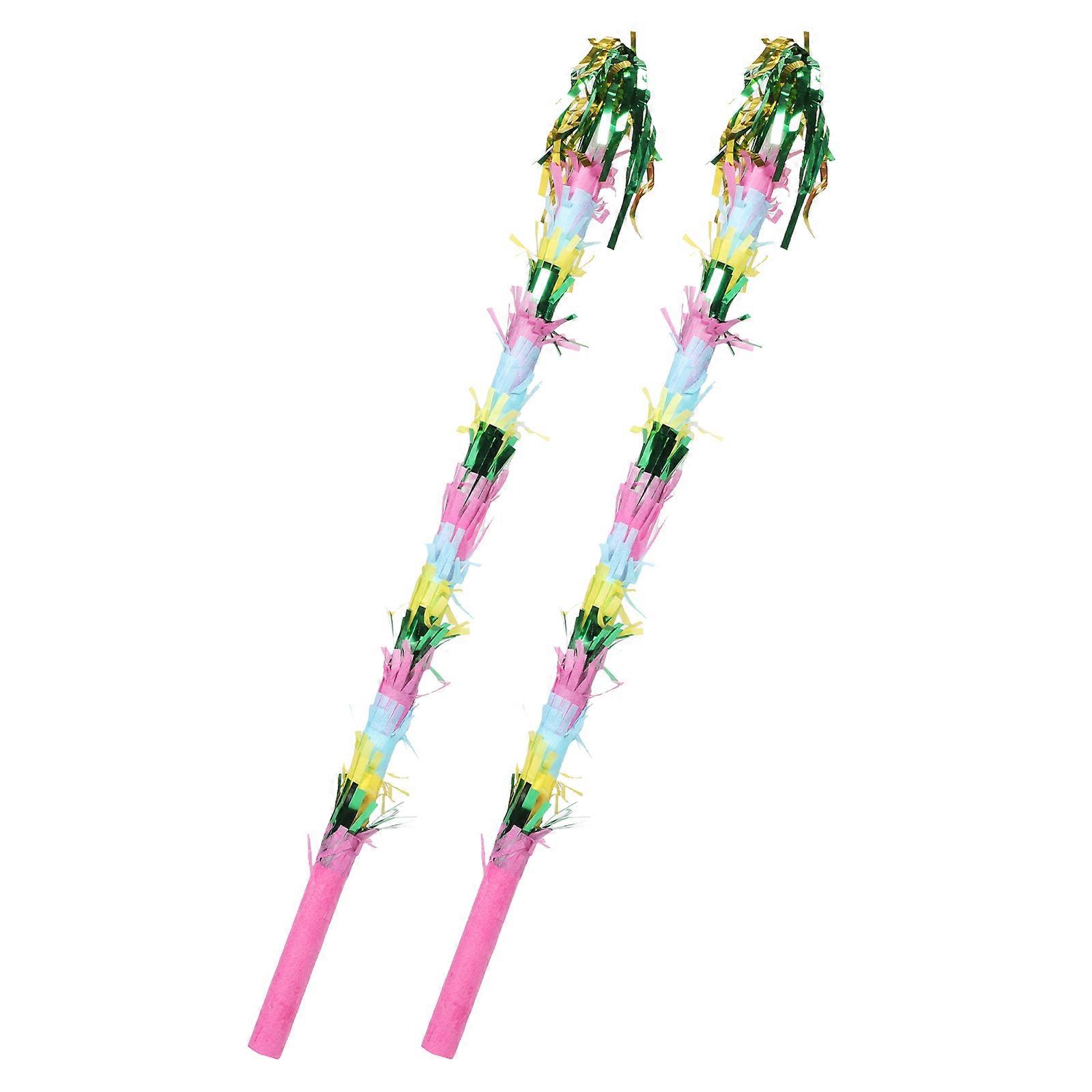 Dětské Narozeniny Oslava Pinata Stick Set Multi Barevný Design Oslava Nástroj 2ks