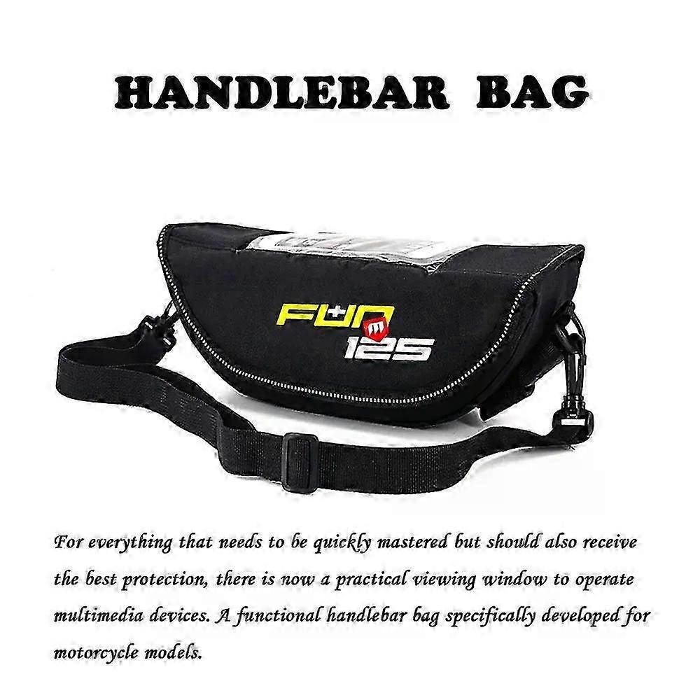 Motorcycle handlebar navigation bag Fit For  Macbor Fun Plus 125 Fun125 Plus125 handlebar storage bag dustproof and waterproof-(I