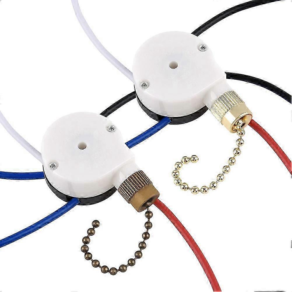 Ceiling Fan Switch Kit ZE-208S E89885 3 Speed 4 Wire Pull Chain, Ceiling Fan Parts, Switch Speed Co