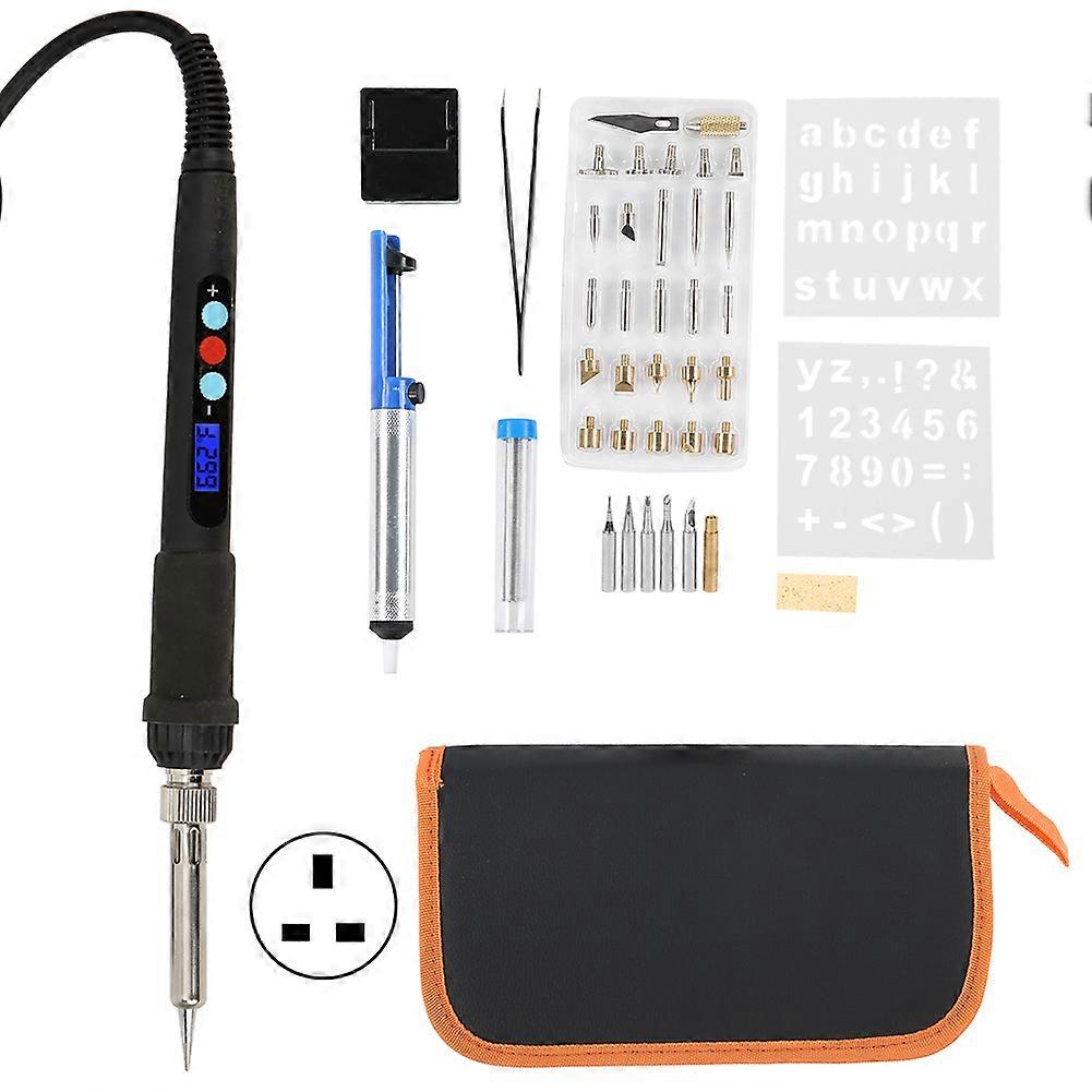 42Pcs Digital Display Electric Soldering Iron & Wood Burning Kit for Pyrography