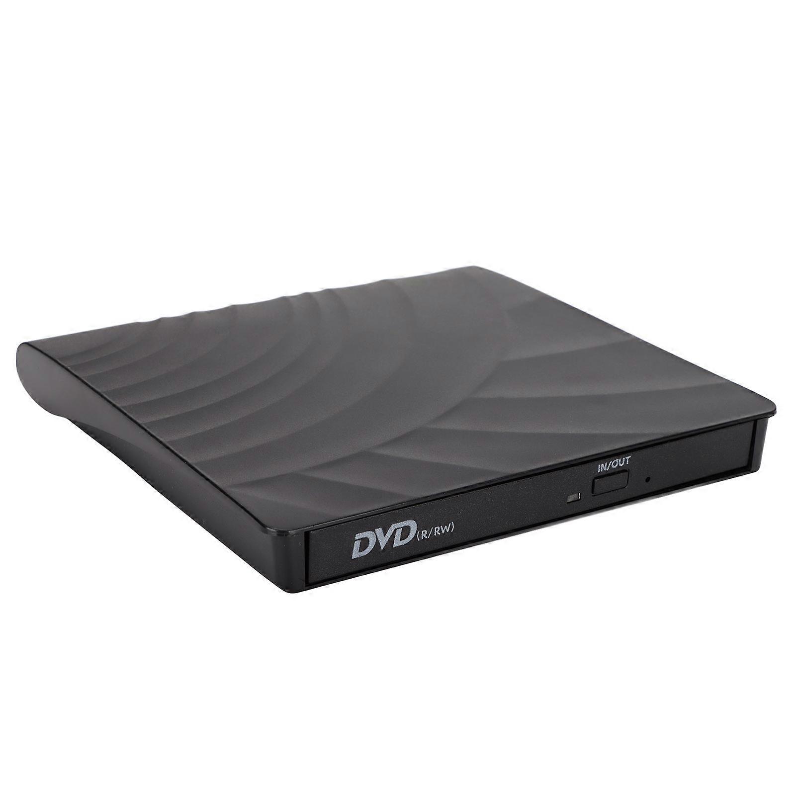 Portable Ultra Thin External DVD Drive USB 3.0 Type-C Black