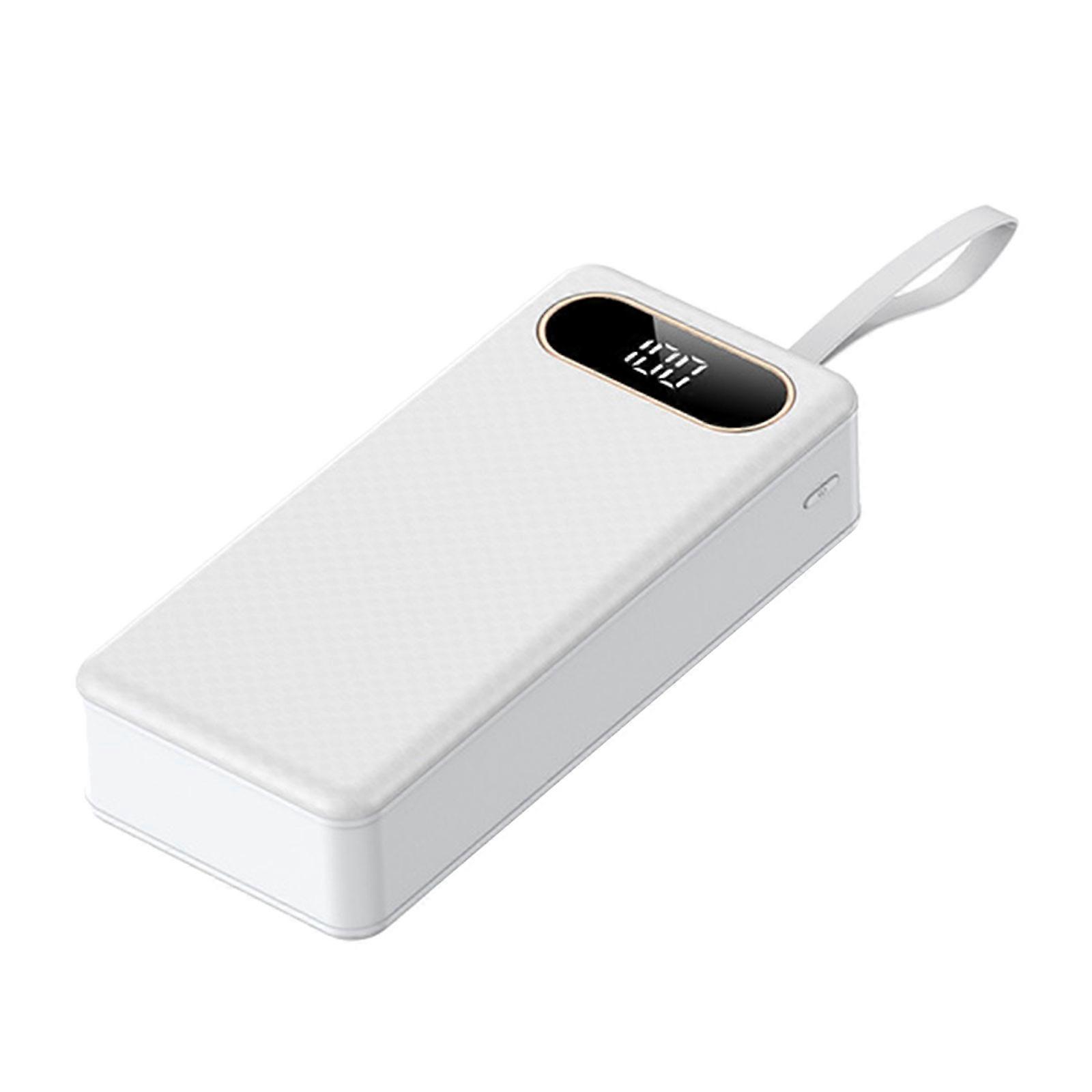 DIY 18650 Battery Charging adapter Case Detachable DIY Power Case with LED Light USB C Quick Charging Case Type C USB Port  White