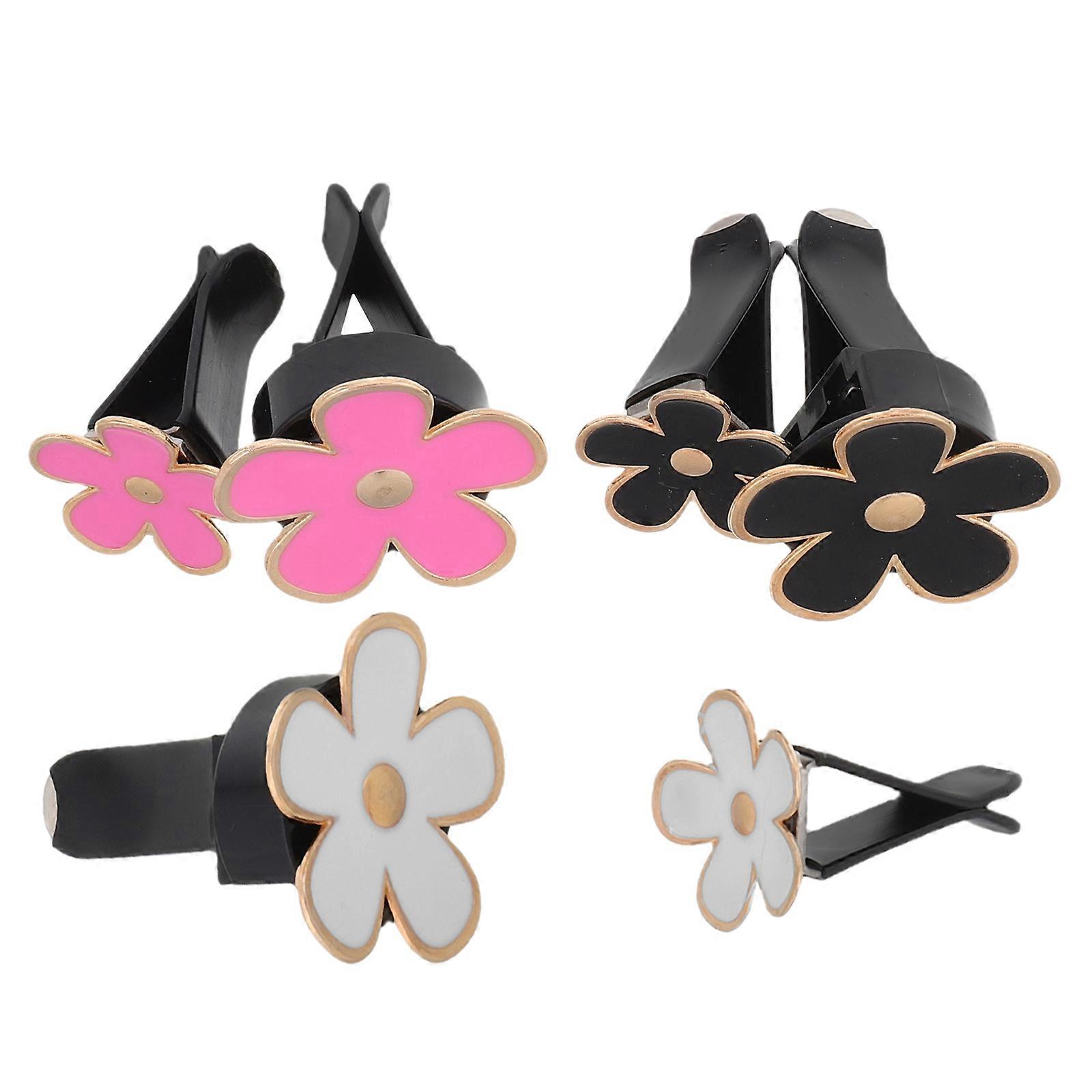 Elegant Design Flower Car Vent Clips Metal Air Freshener For Car Use 6Pcs