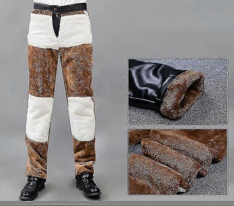 Mænds vinter termisk varm tyk fleece bukser