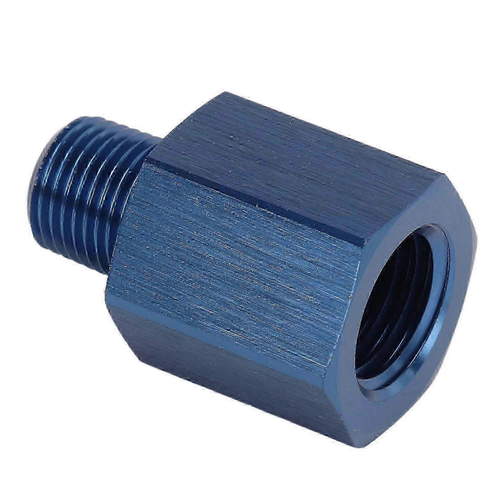 1Pair Pipe Fitting Adapter Blue Perfect Sealing Rustproof 1/8 NPT Male Thread to M10 Female Thread Connector for Vehicles