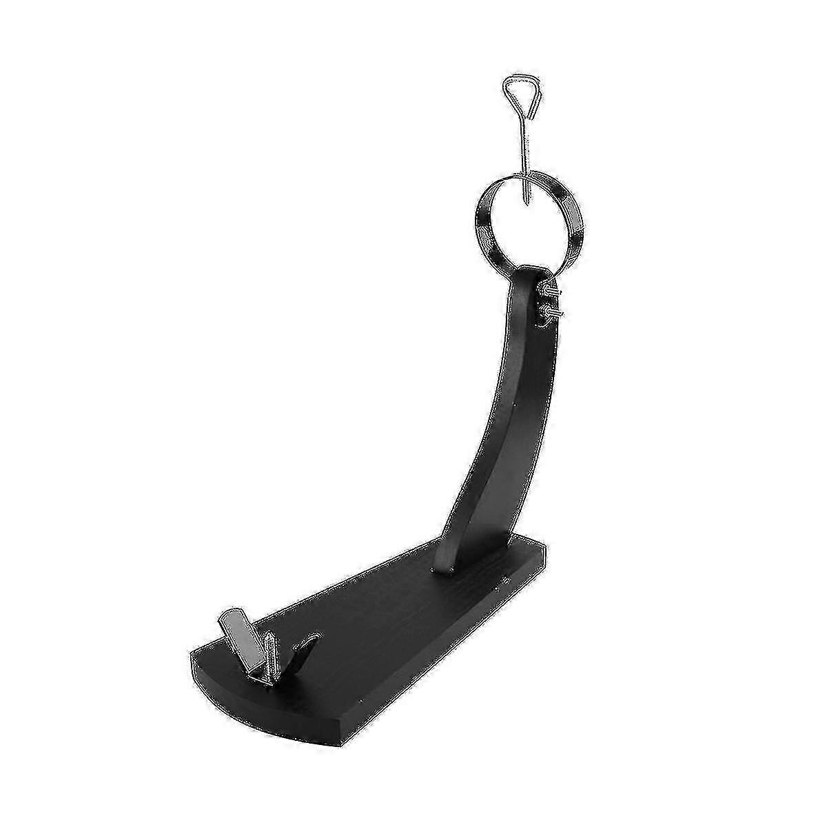 1pc Wooden Spanish Ham Holder Stand Storage Rack with Environmental Coating for Home Barbecue (black)