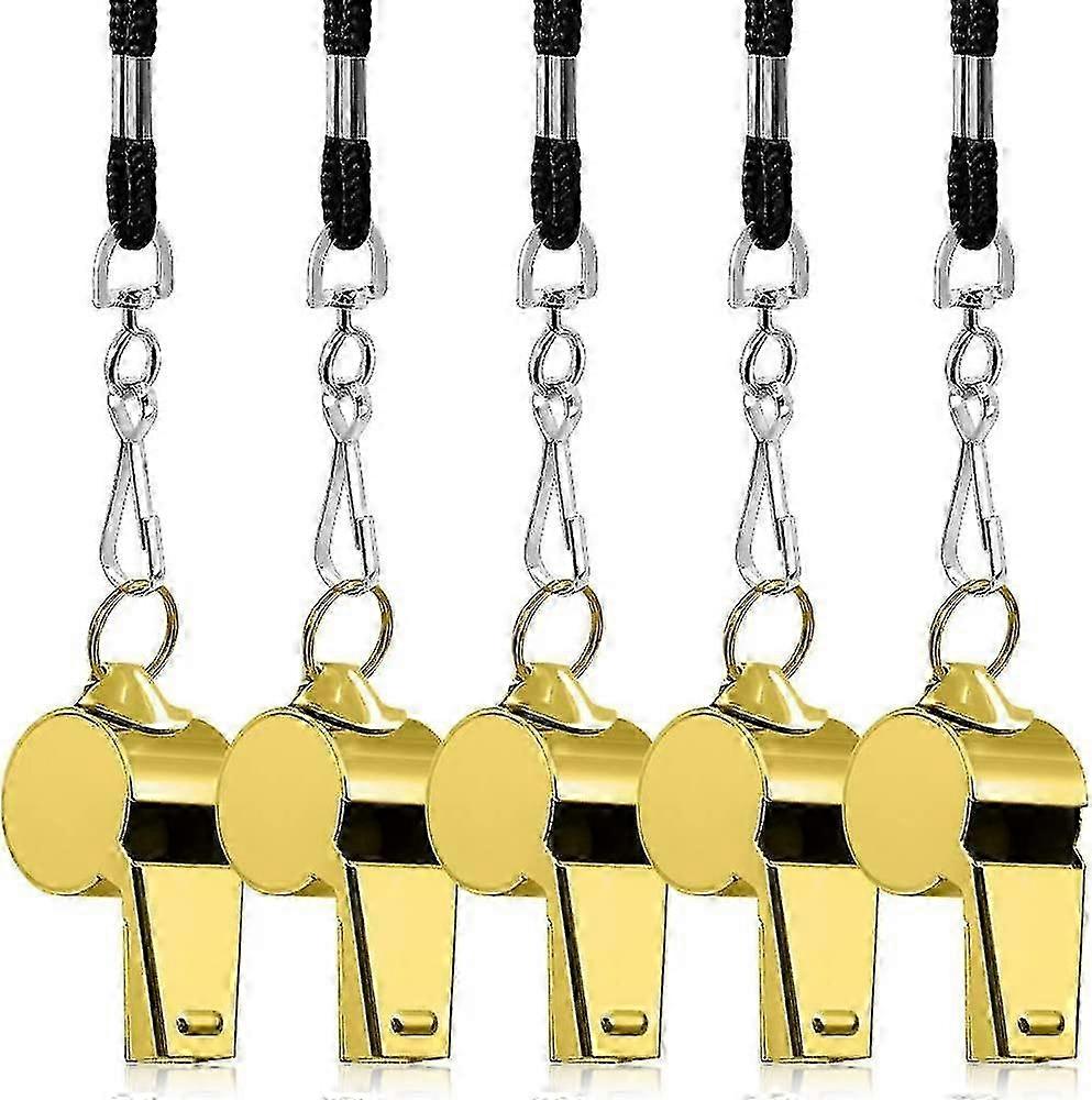 Set Of 5 Loud Emergency Signal Whistles