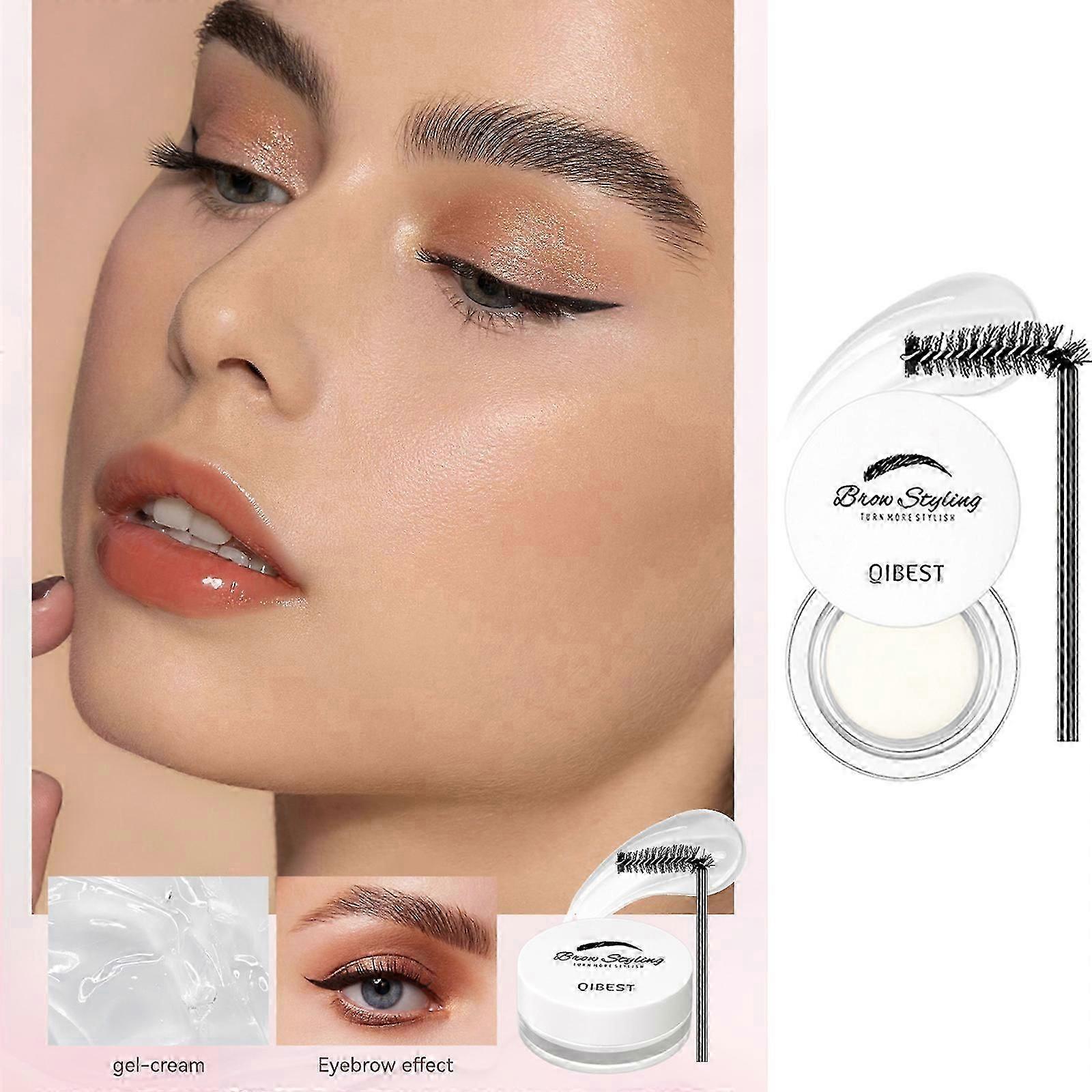 Natural Wild Eyebrow Wax, 3D Eyebrow Gel Clear, Eyebrow Freeze Styling Wax, Eyebrows Enhancer Shaping Clear Tint Gel