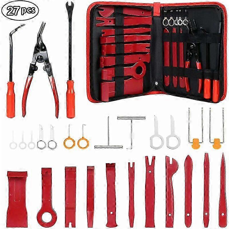 Trim removal tools, 27pcs auto mechanic tools, panel trim tools, car panel removal tools, car radio, accessories, car door, car dashboard