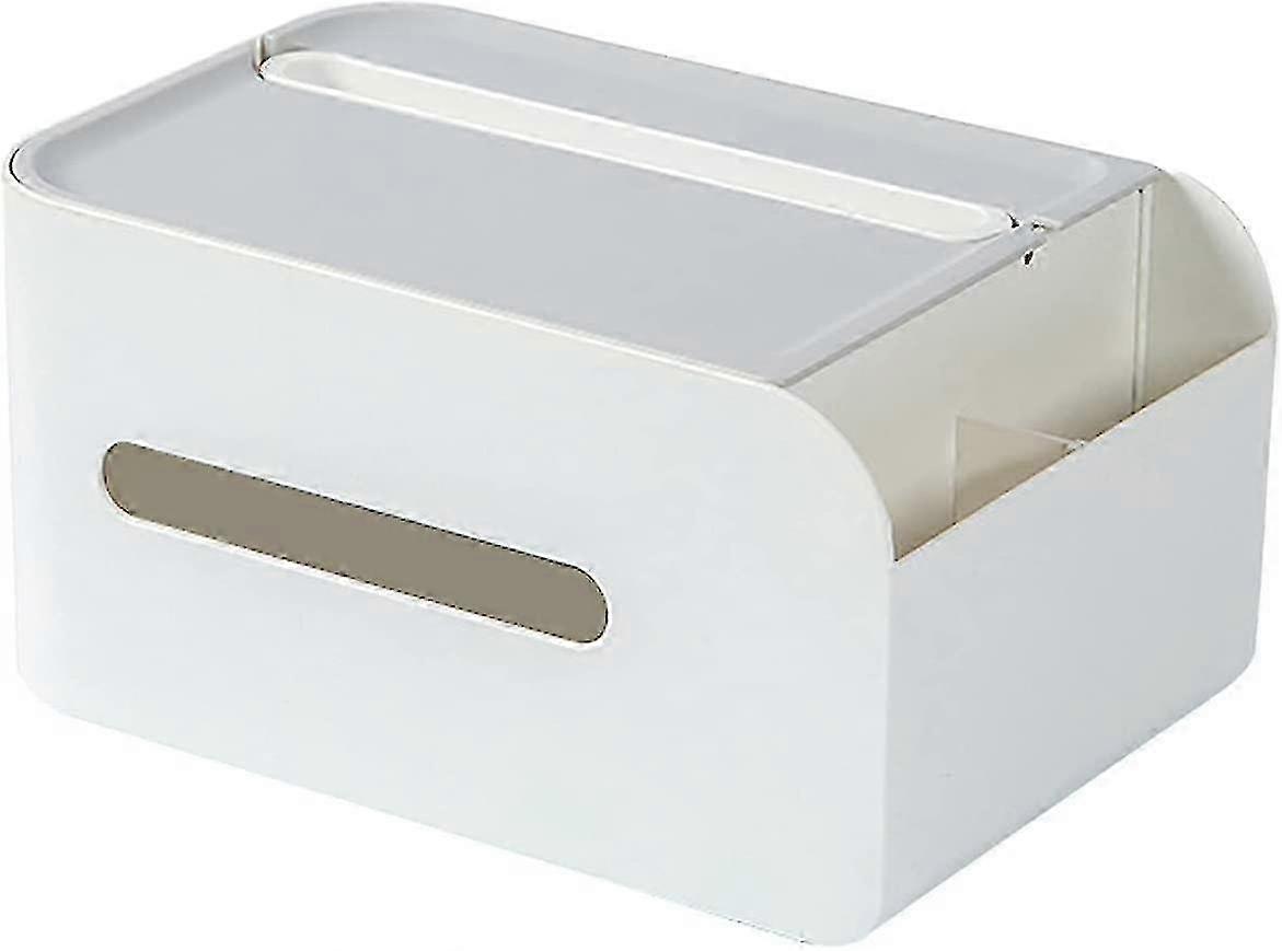Multifunction Tissue Box with Remote Control and Tissue Holder Storage Box for Home Bedroom Office