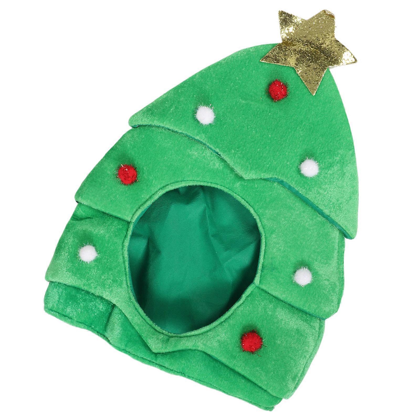 Christmas Tree Hat Unisex Lightweight Holiday Party Costume Accessory Festive Xmas Headwear Unique Design Easy To Wear Portable For Adults