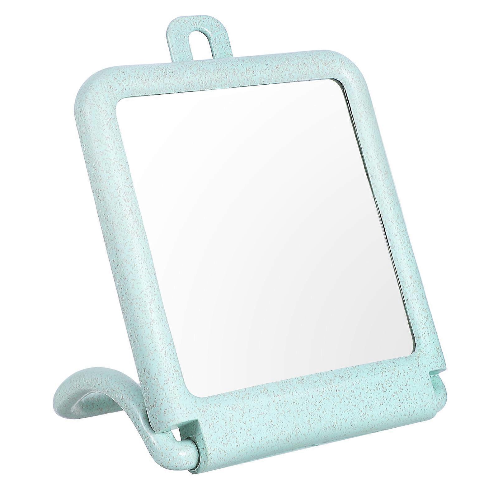 Bathroom Counter Mirror Vanity Mirror with Magnification for Women Lightweight Design Square Wheat Fiber 1Set