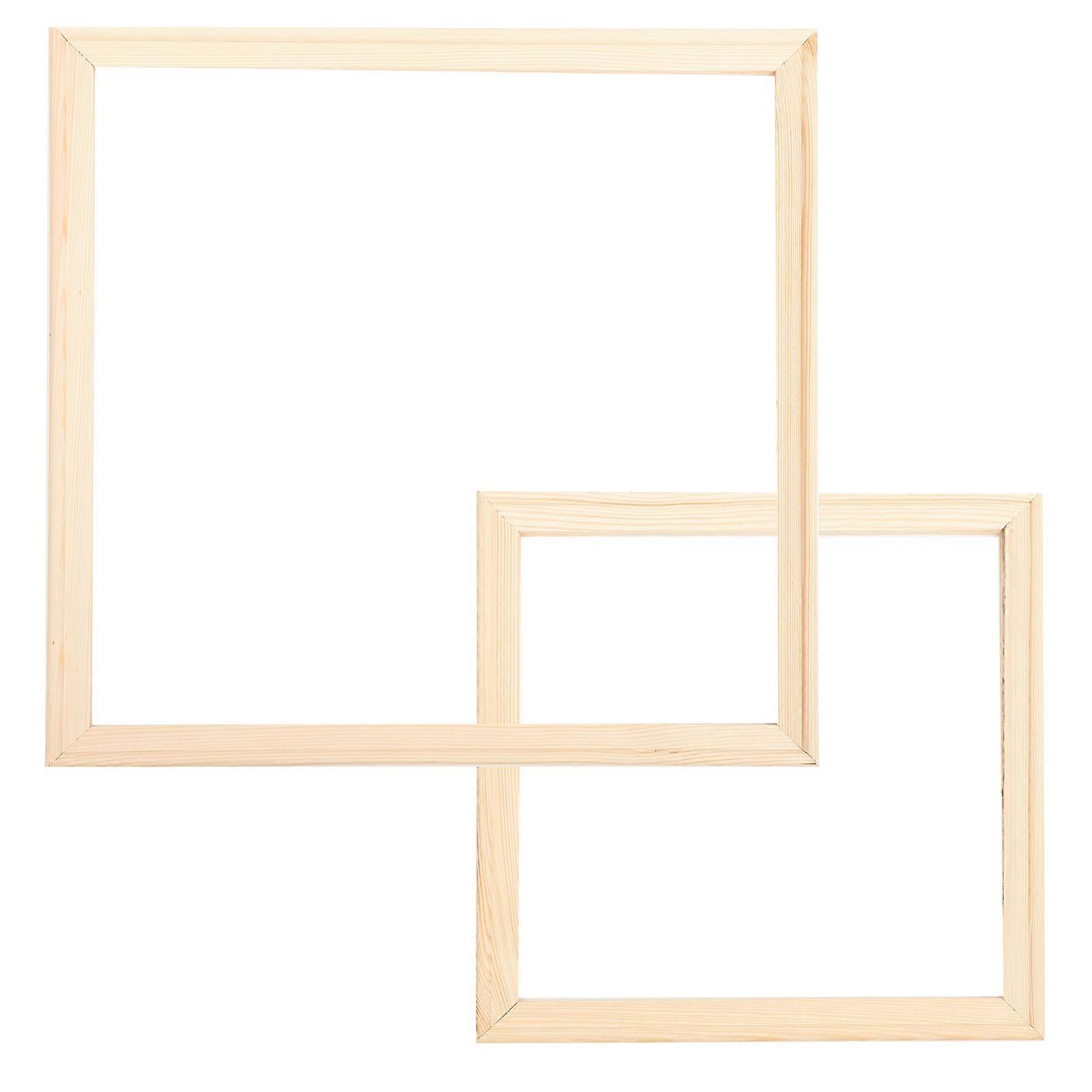 Oil Painting Supplies Wood Frame For Canvas Art Display Simple and Practical Pine Wood 2Sets
