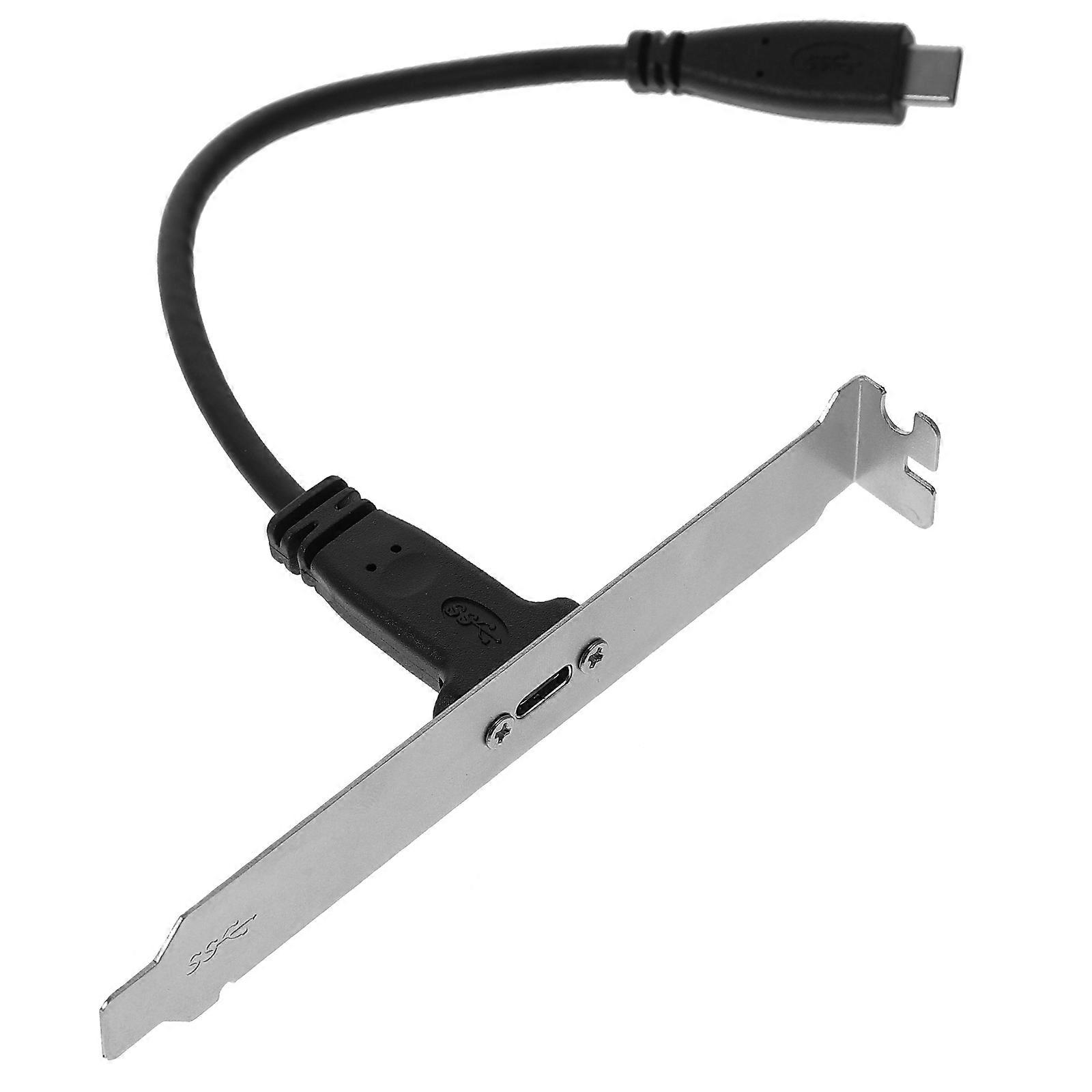 Type C Data Cable Usb C Extender Adapter Panel Mount for Tech Users 21.50X2.20X0.70CM 1Set