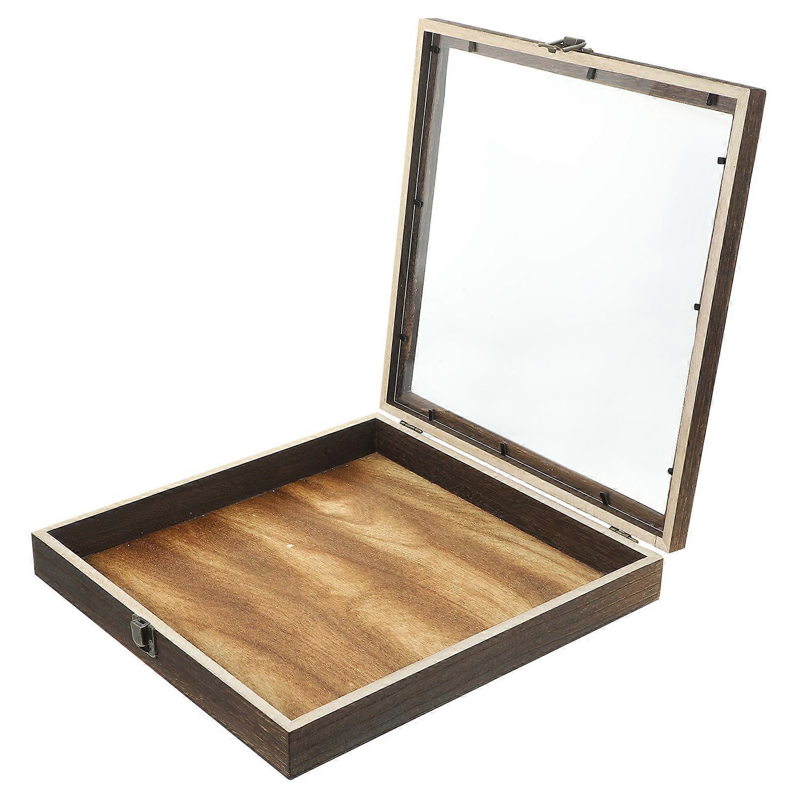 Wood Insect Display Case Covered Design For Specimen Preservation Moisture-Proof 30.00X30.00X4.50CM 1 Set