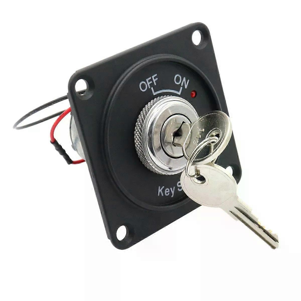 Universal 12V Car Boat Motorcycle Ignition Starter Key Ignition Switch Panel 2Position With 2 Keys