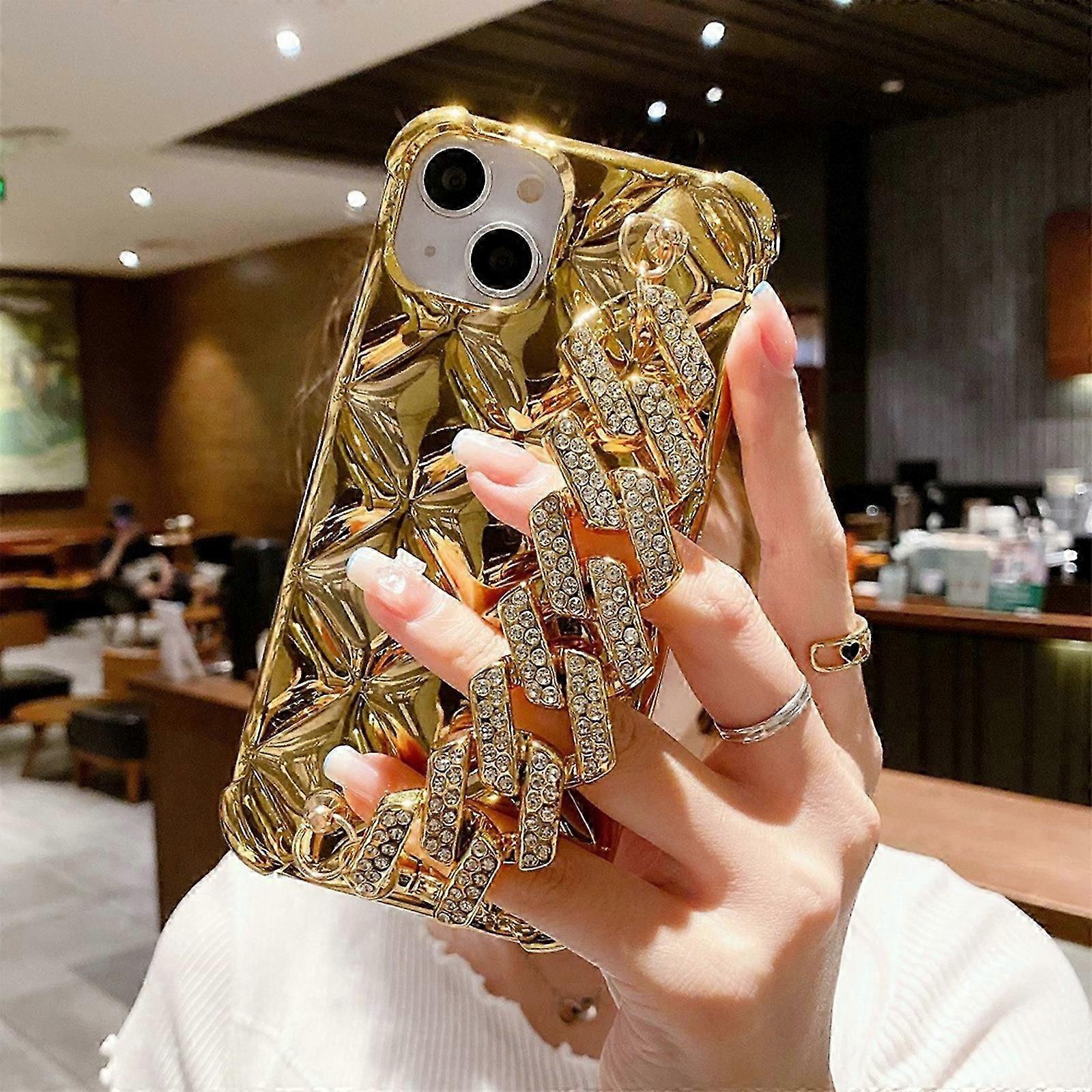 for iPhone 15 Pro Max/ 15 Ultra Case Bling Luxury Hand Strap for