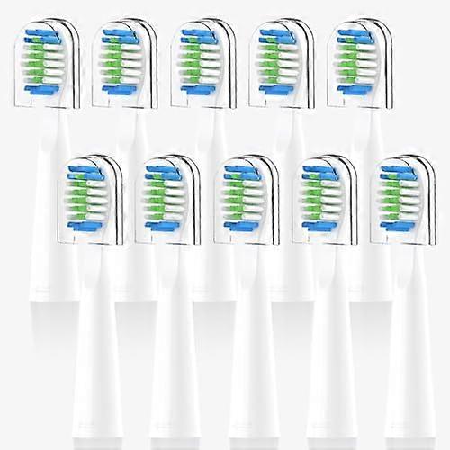 D2 Compatible Replacement Brush Heads - Pack of 10 (White)