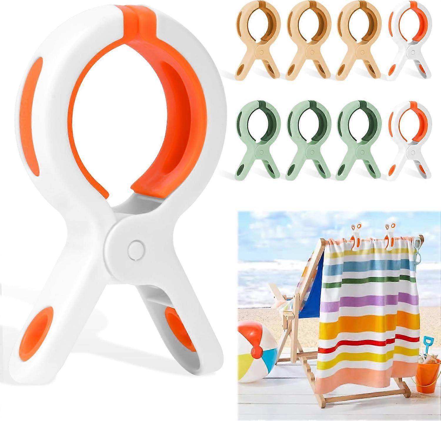 9pcs Beach Towel Clips, Windproof Beach Towel Clips, Durable Large