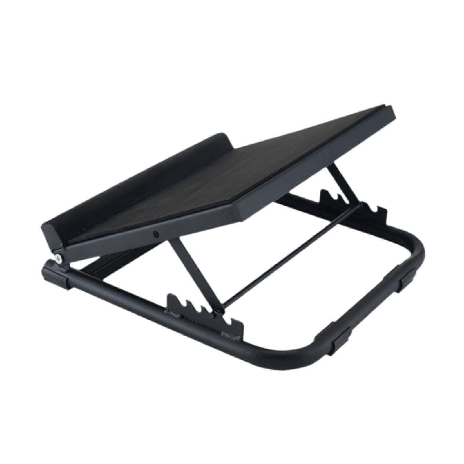 Slant Board Calf Board Foot Rest AntiSlip Surface Adjustable Height Tilt Disc for Training Home Gym Black