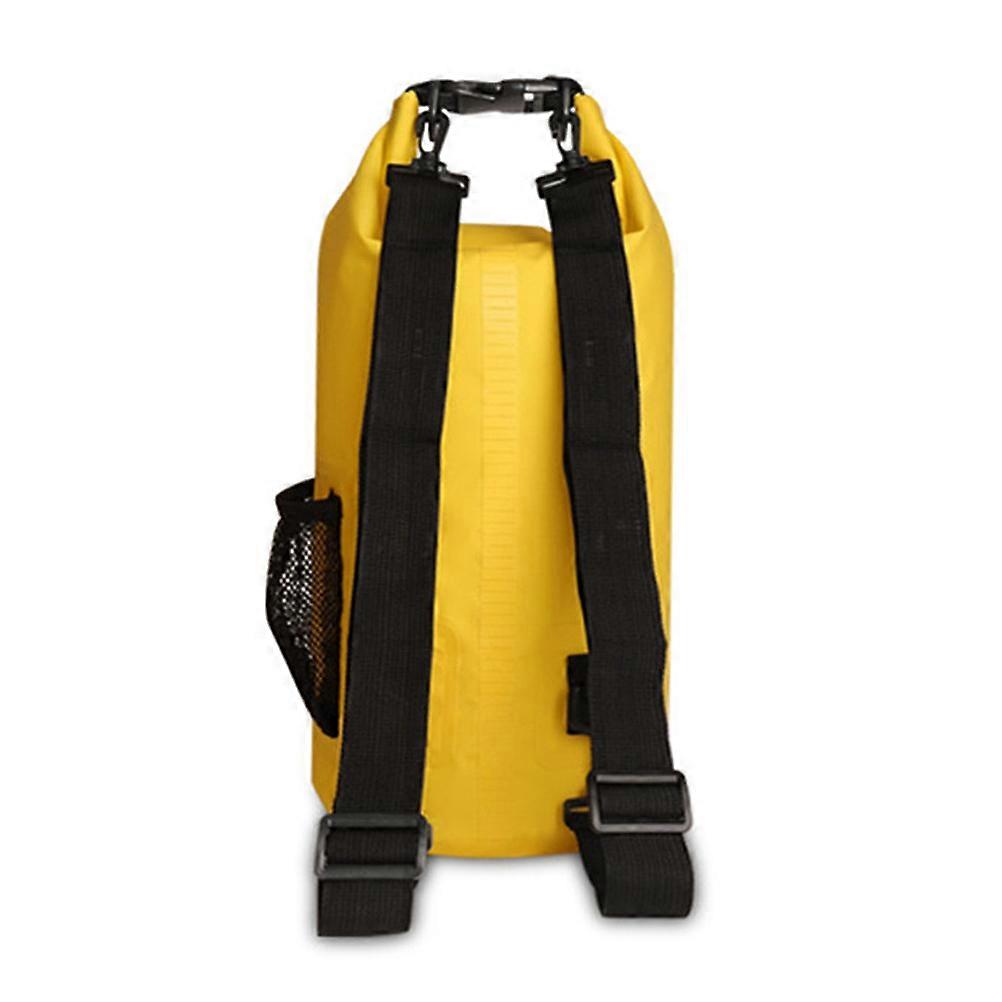 Inflatable Bag Waterproof Gear Bags For Boating Kayaking Fishing Rafting Swimming Camping Rescuing 10L Yellow Floating Personal Item Storage 1Pack