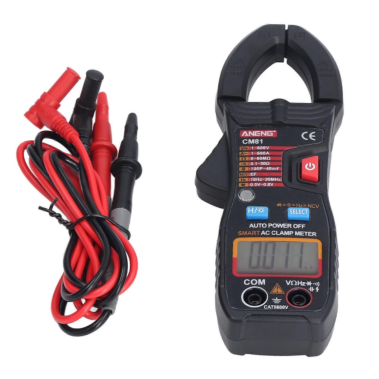 Digital Clamp Meter Accurate Contactless Backlight Handheld AC DC Voltage Tester for Current Resistance Capacitance
