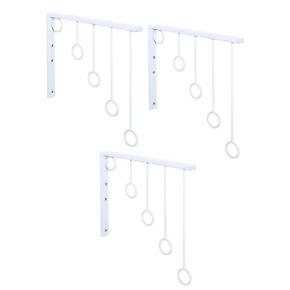 1 Set Wall Hanging Clothing Rack with Hanger and Display Ring for Store