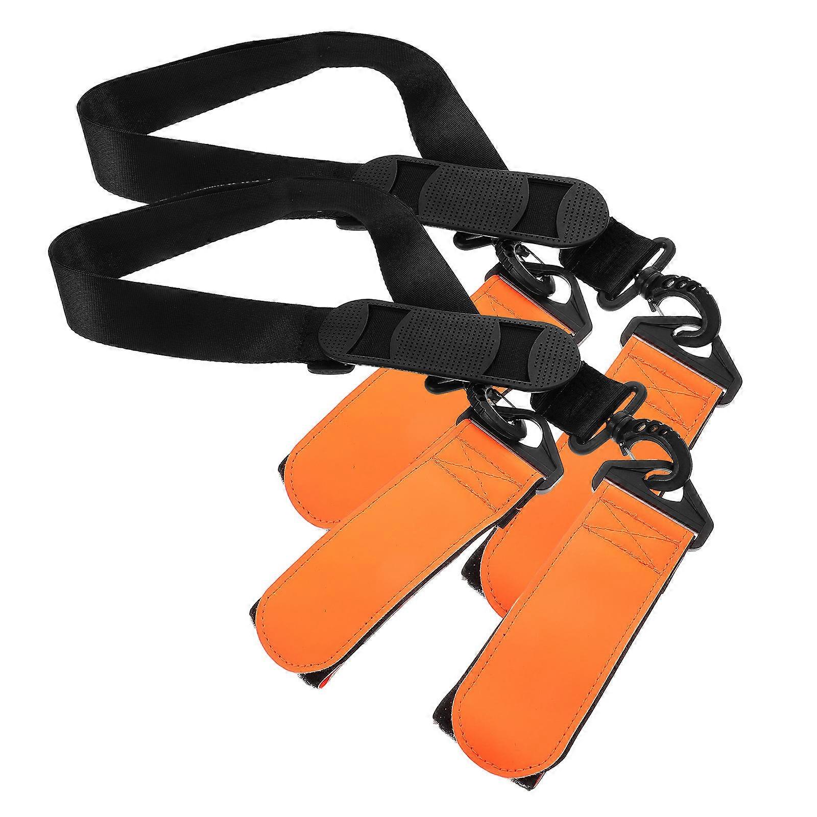 Multifunctional Ski Straps Ski Harness Transporting Skis Black 1 Set