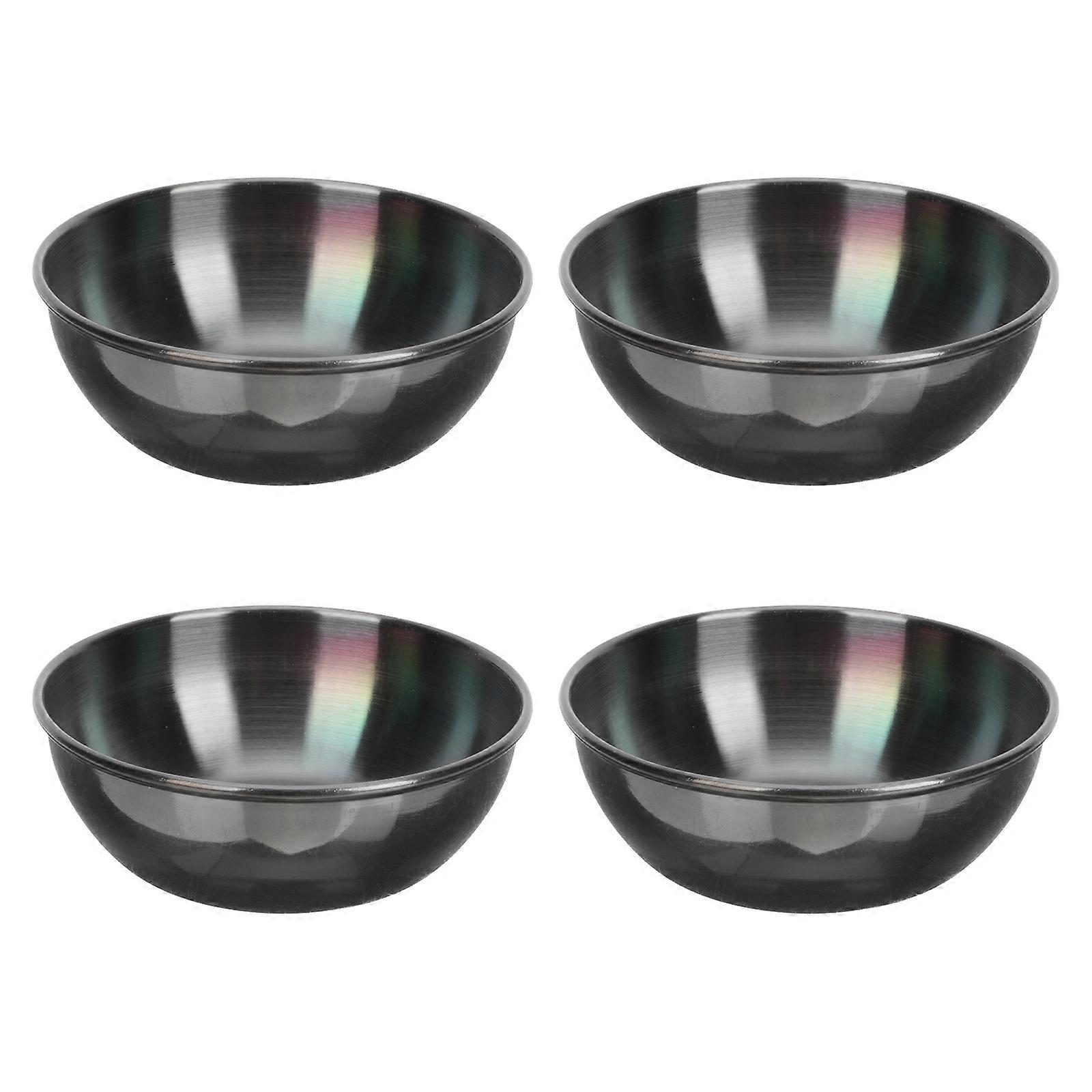 Serving Dish Plates For Home Use Black Color 8.2x8.2cm Size 4Pcs