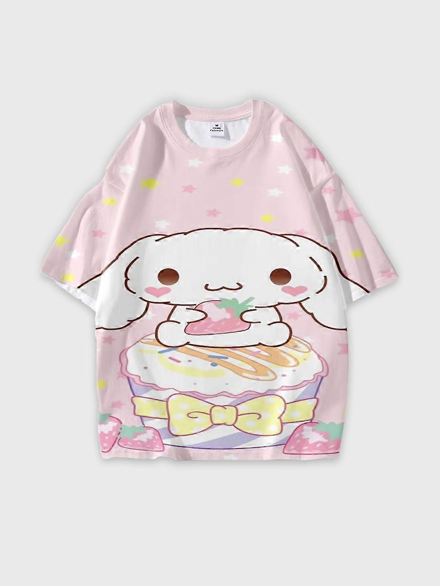 T-shirt round neck Pattern loose short sleeve JW1022