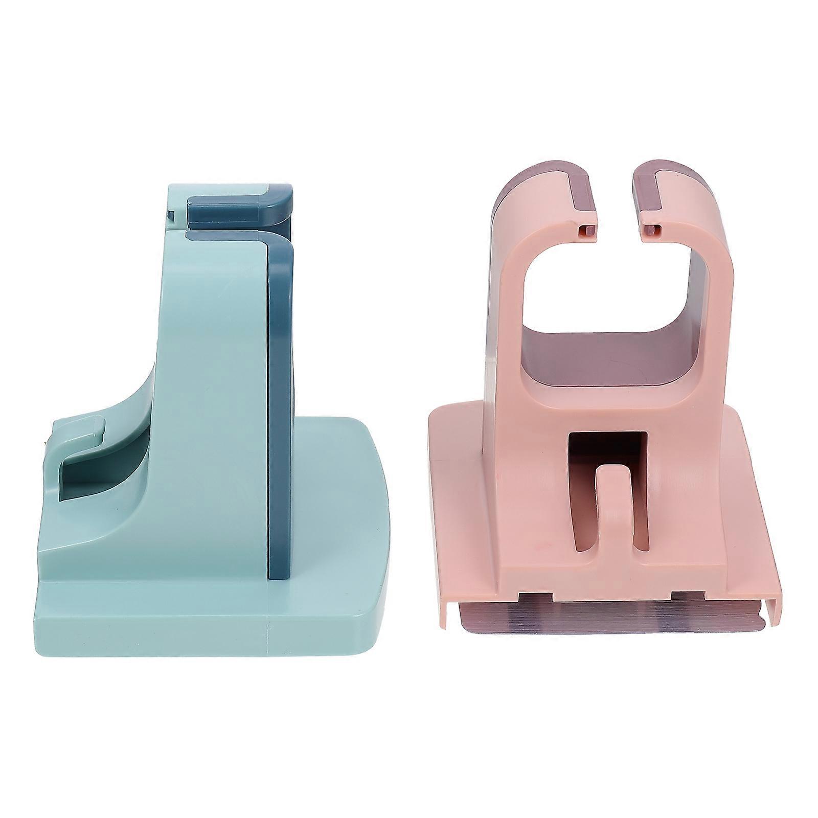 Wall Mounted Blow Dryer Rack Sturdy Hair Dryer Holder for Bathroom, Dresser or Barbershop 2pcs Storage Stand for Light Blue & Light Pink Dryers