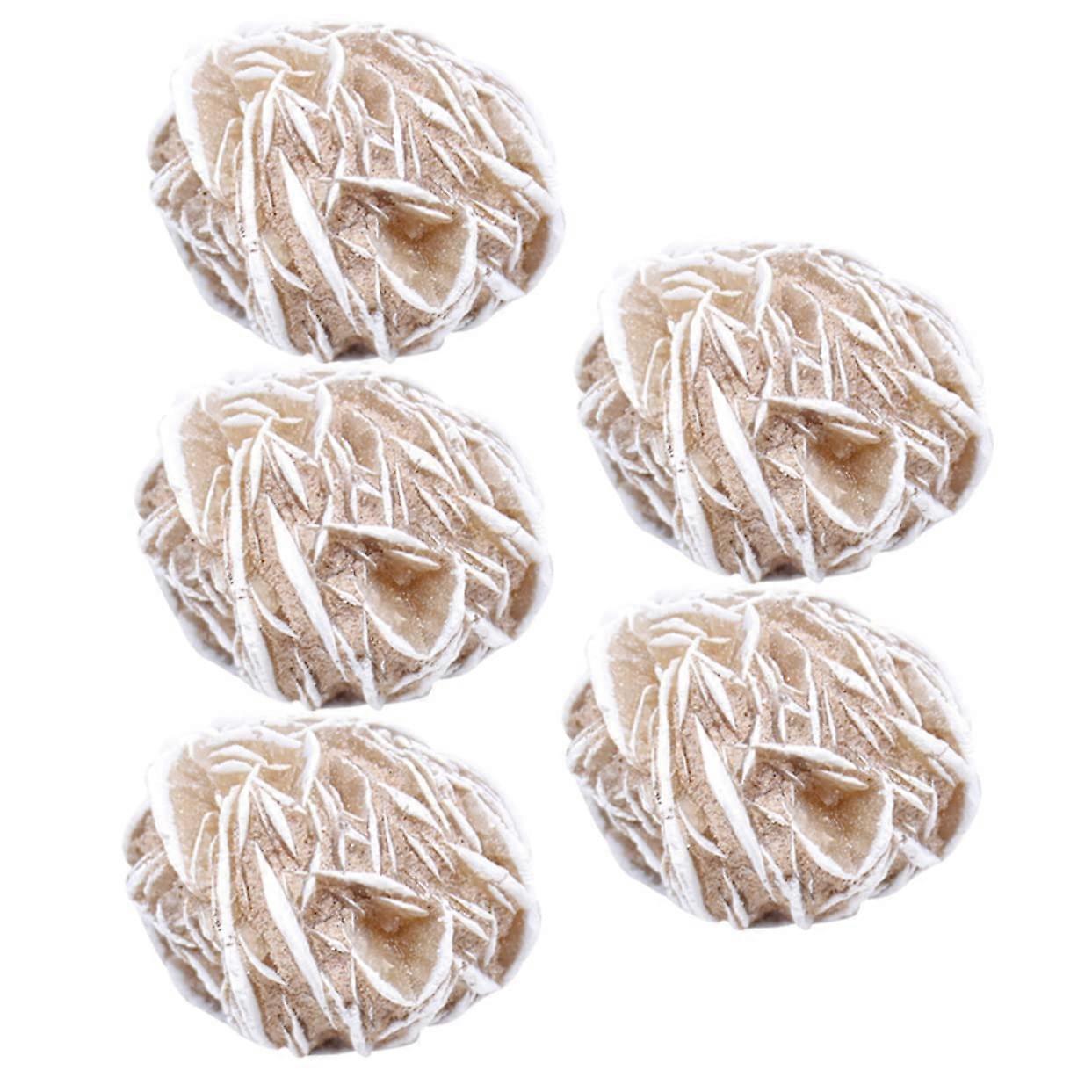 Rose Energy Stone Specimen Collection - Pack of 5 Irregular Quartz Shards for Home Decor, Dining Table Centerpieces, Decorative Filler