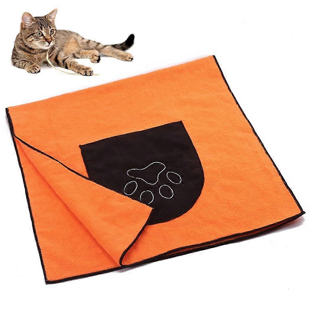 Microfiber Pet Towel with Quick Drying and Innovative Pockets – Soft, Absorbent, and Ideal for Dogs and Cats