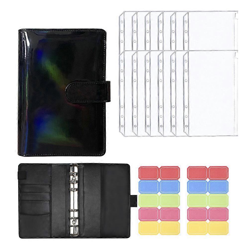 Budgeting Binder Cash Stuffing Organizer Portable Study Room Use Leatherette Material 1 Set