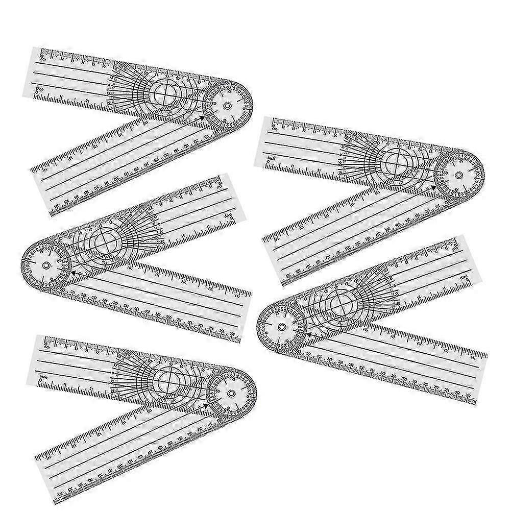 Spinal ruler for orthopaedic use - protractor set with goniometer
