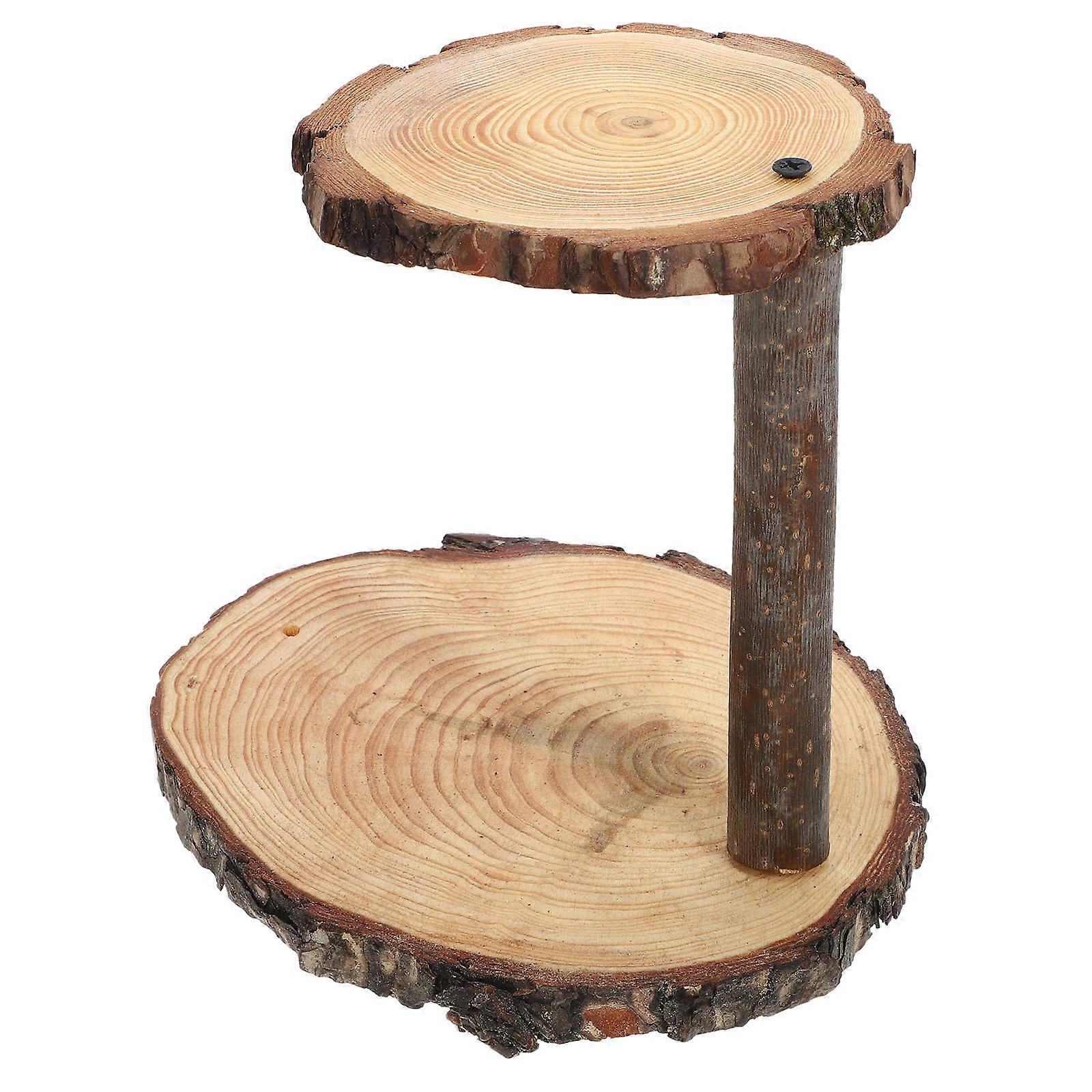 Wooden Dessert Stands Elegant Cupcake Display Stand Multi 20.00X17.00X12.00CM Plant Display 1Set
