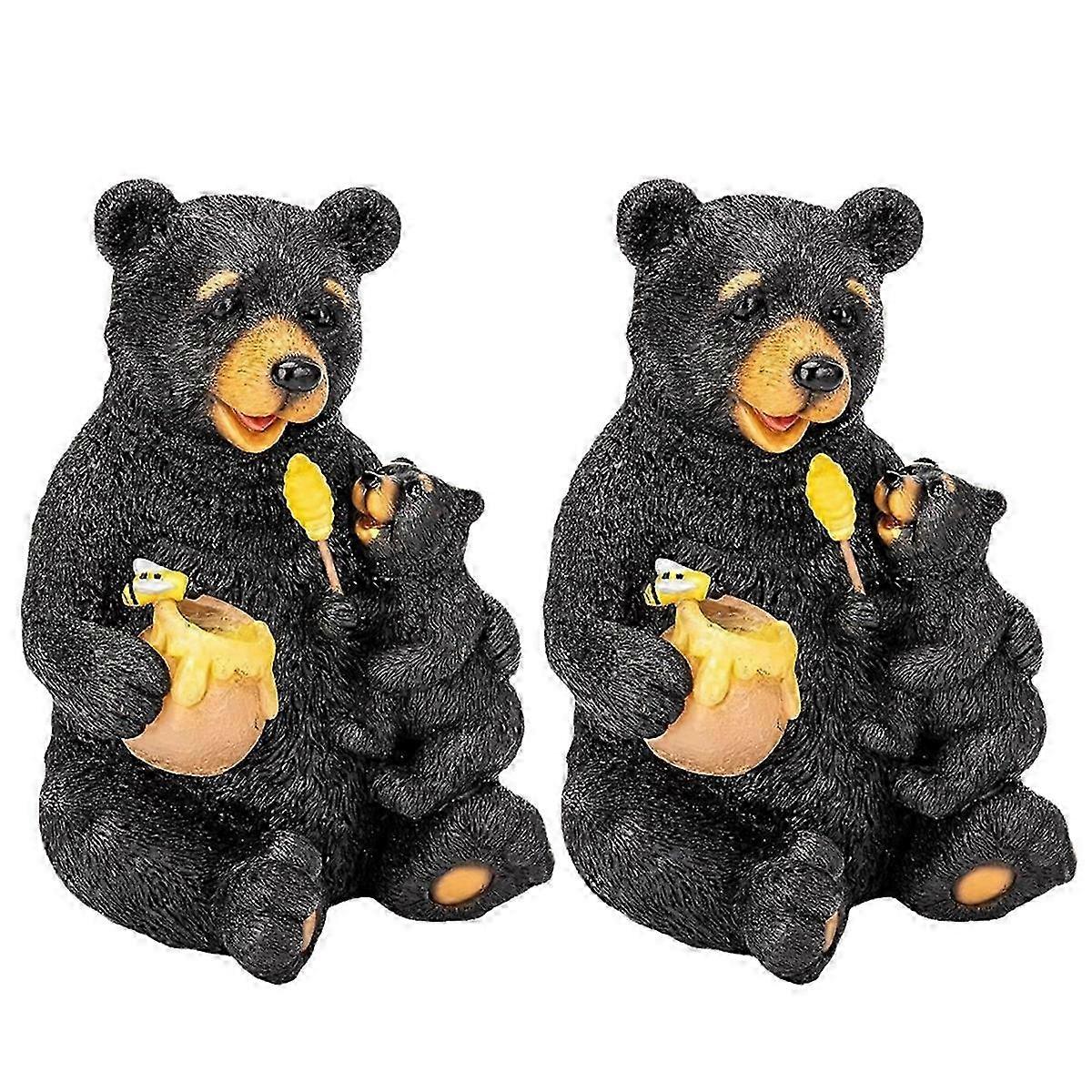 Love Bear Garden Statue with Light - Charming Outdoor Yard Decoration Figurine for Home & Garden Decor