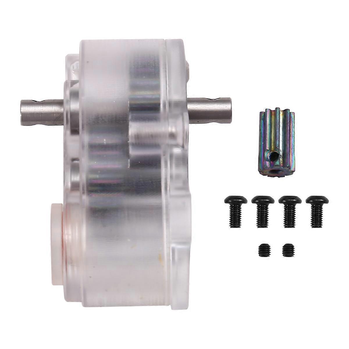 LCG Transmission Complete with Cover for 1/10 RC Crawler Scx10 Trx4 Upgrade Parts Transparent A