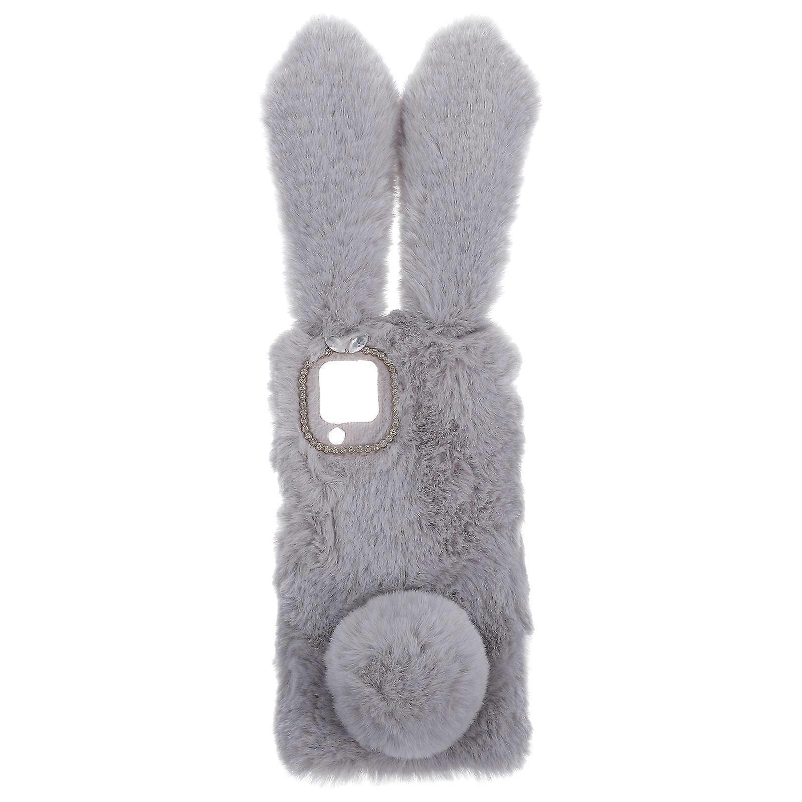 Smartphone Case Fluffy Phone Cover Protective Soft Tpu Rabbit Ear
