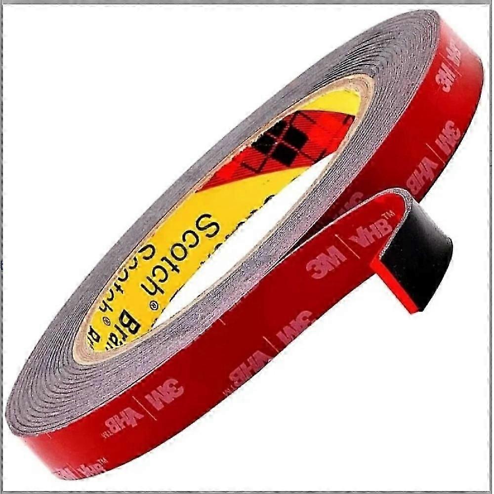 شريط لاصق مزدوج الوجهين قوي للغاية 3M VHB ، أسود ، مقاوم للماء ، مقاوم لدرجات الحرارة العالية ، للداخلي والخارجي ، 3 م × 1.5 سم