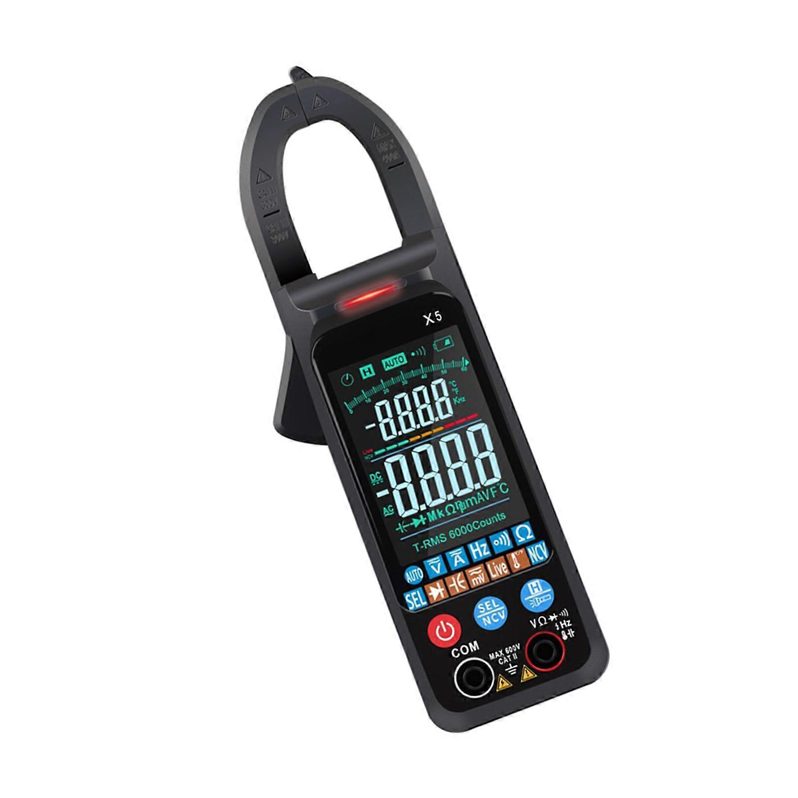 מד קלאמפ נייד הכולל זיהוי זרם אוטומטי ותצוגה בצבע מלא למדידות קלות, מגוון צבעים