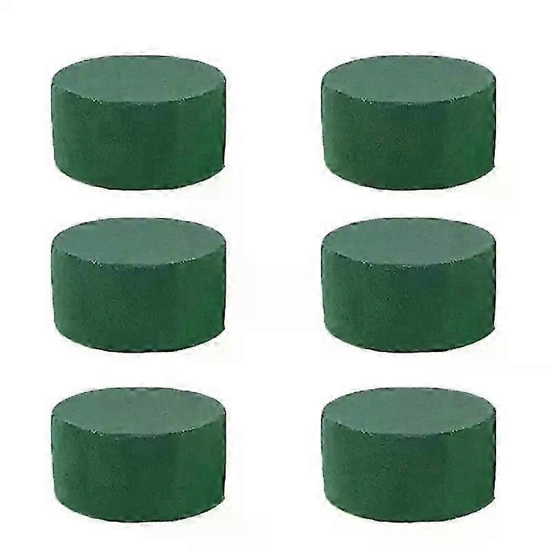 Green Floral Foam 6PCS Round Floral Foam Brick Dry Floral Foam Blocks Artificial Flower Mud D IY Flower Arrangement Kit