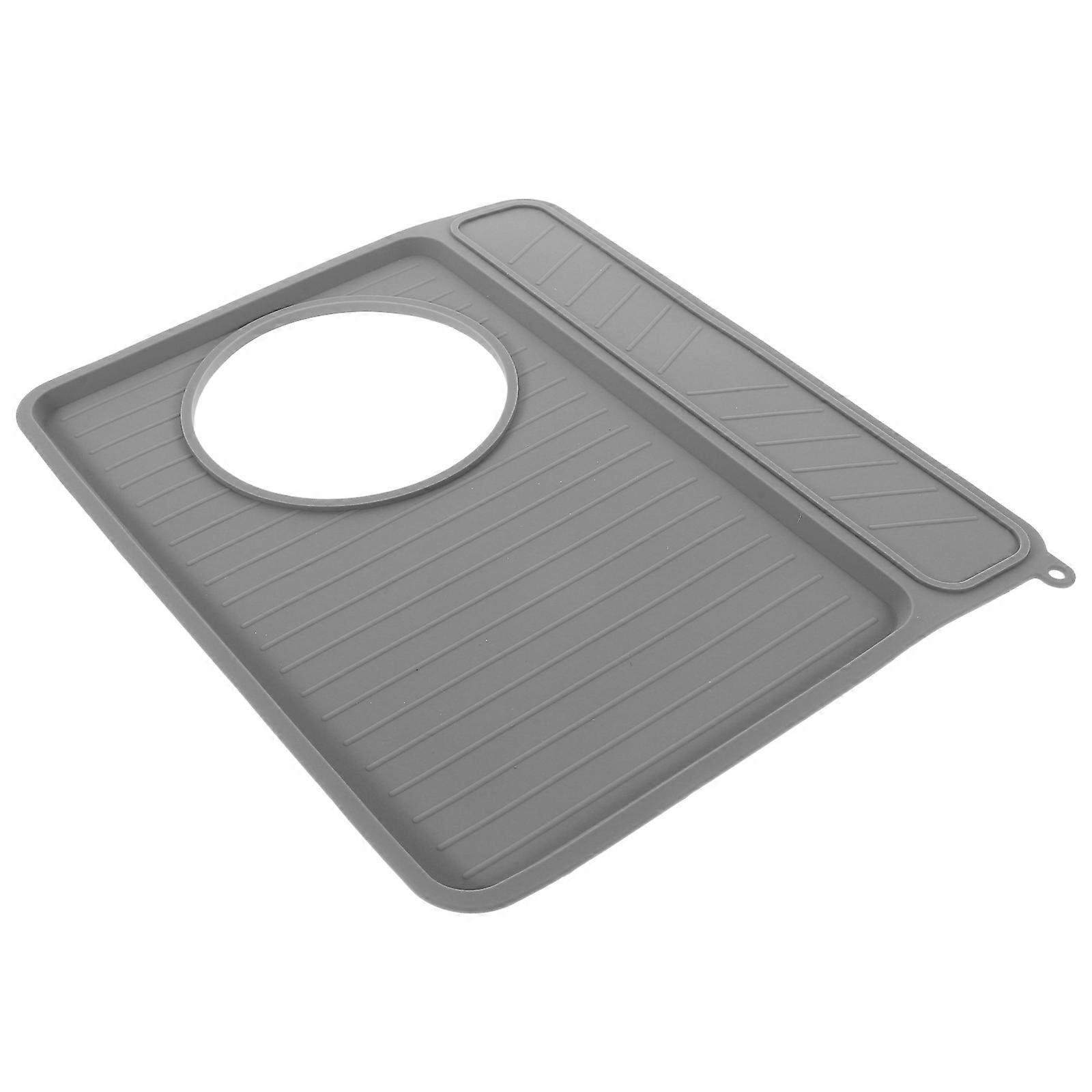 Multi-Functional Coffee Machine Mat Storage Handle Dark Grey 27.5X23.2X1CM 1Pcs
