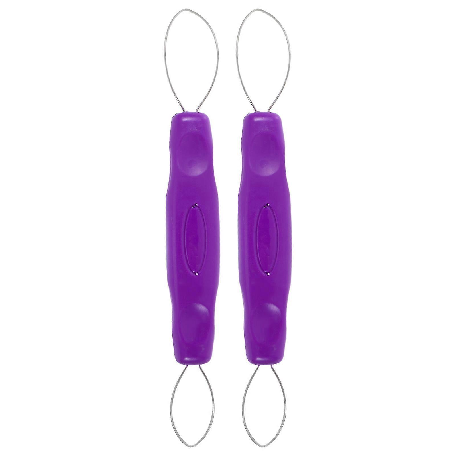 Convenient Grape Skin with Fine Craftsmanship for Kitchen Use Purple Stainless Steel and ABS 2 Pieces