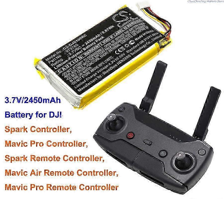 2025 2450mAh Battery for DJI Spark Controller  Mavic Pro Controller  Remote Controller for Spark  Mavic Air  Mavic Pro