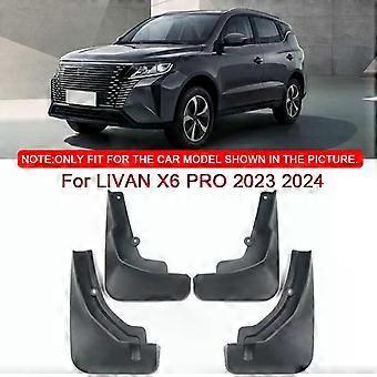 4pcs For LIVAN X6 PRO 2023 2024 Car Styling ABS Car Mud Flaps Splash Guard Mudguards MudFlaps Front Rear Fender Auto Accessories